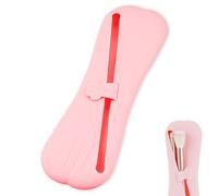 Biiange Soporte de silicona para brochas de maquillaje, organizador de brochas de maquillaje portátil para viajes, bolsa de cosméticos suave (rosa), Rosado, Encantador