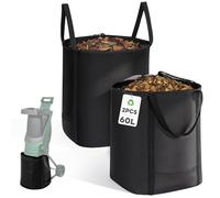 Biigdan 2 Piezas 60L Grande Trituradora de Ramas Saco,Resistente al Desgarro Reemplazar Bolsa Colectora con Cordón Ajustable,Compatible con la Mayoría de los Modelos IKRA ILH 3000 S, IMH y Güde