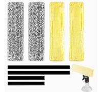 Biigdan Piezas de repuesto para aspiradora de ventana Karcher,4 Accesorios de Microfibra y 4 Láminas de Goma,para Limpiacristales Kärcher WV2 WV5 WV7