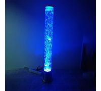 BiiKoon Fish Bubble Lamp 2.5Ft Mood Jellyfish Aquarium Cool Night Light con 7 Colores cambiantes Led Bubble Tube Lámpara de pie for el hogar Oficina Bar Decoración Regalo