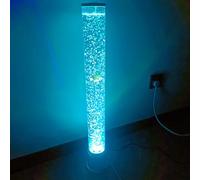 BiiKoon Lámpara De Pie con Tubo De Burbuja De 2,5 Pies, 7 Colores Que Cambian, Lámpara De Lava De Pez Falso For Decoración del Hogar, Luz Nocturna LED Sensorial Aqua, Regalo