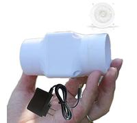 BiiKoon Ventilador de Conducto Pequeño Extractor en Línea 2 Pulgadas 6W 12V Difusor Circulación Aire Escape Ventilación Ventiladores for Tienda Cultivo Sótano Techo