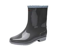 BIISDOST Botas de goma para exteriores, zapatos de jardín, resistentes al desgaste, agua de lluvia, botas de mujer, zapatos de mujer, zapatos de voleibol para mujer, gris, 37 EU