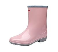BIISDOST Botas de goma para exteriores, zapatos de jardín, resistentes al desgaste, agua de lluvia, botas de mujer, zapatos de mujer, zapatos de voleibol para mujer, Rosa., 37 EU