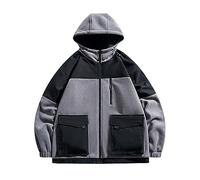 BIISDOST Forst Chaquetas Hombre Chaquetas sin Mangas Hombre Otoño e Invierno Chaqueta Hombre Outdoor Cuatro Estaciones Alpinismo Chaqueta Hombre Snowboard Hombre Senderismo Softshell Hombre, gris,