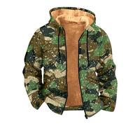 BIISDOST Sudadera con capucha de camuflaje para hombre, de forro polar, con cremallera completa, térmica, impermeable, estampada, ligera, militar, de manga larga, abrigos de entrenamiento, con cordón