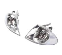 BIISVM Faros Para Serie 3 E46 Sedan 1999 2000 2001 Carcasa Antiniebla Intermitente Sin Bombilla Faro Delantero Lámpara Esquina Automática Luz Señal De Giro Faro(Crystal white-LR)