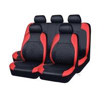 BIISVM Funda Asientos Delantero Kit De Funda Asiento Cuero Universal, Protector Tapicería, Repuestos Automotrices, Interior Coche(Rojo)