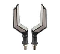 BIISVM Luces Traseras LED Motocicleta Motocicleta Luz Trasera Conjunto | Intermitente Señal Modificada Universal, Luz Circulación Diurna Agua Corriente, Scooter Bicicleta Calle, 1 Par