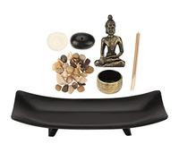 Biitfuu 1 Juego de Mesa Estatua de Buda Budismo Zen candelabro Incienso Titular Quemador Conjunto para Oficina en casa decoración de Mesa