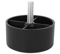 Biitfuu Patas Redondas para sofá Negro PP Plástico M8 Tornillo Altura Pies Almohadilla Pies Gabinete Pies Accesorios para Muebles 35 mm, Juego de 4