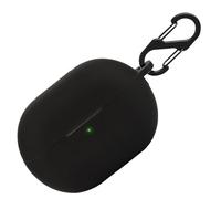 BIIULHCI Carcasa de silicona para Anker Soundcore P20i, antigolpes, con mosquetón, protección de 360°, apertura de carga, color negro