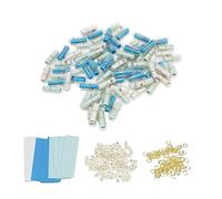 BIIVSOV Cápsulas de mensaje, 100 unidades de bonitos colores degradados, mini píldora en forma de cápsula de mensaje, letras de cápsula para mensaje, idea de regalo (azul degradado)