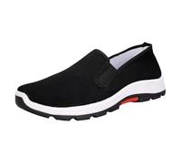 biJerou Calcetines deportivos para hombre, color negro, zapatillas rojas con plataforma para jardín, para hombre, 48, con cordones, de piel, elegantes, color negro, botines de lona, color blanco