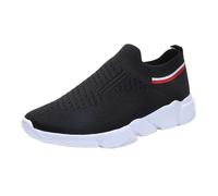 biJerou Mocasines versátiles de tejido Top Flying Woven Zapatillas ligeras y transpirables informales Comercio Exterior Zapatos deportivos grandes Zapatos de hombre Negro Talla 43, Negro , 40 EU