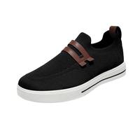 biJerou Moda de verano para hombre One Foot Stirrup Zapatillas de tela de malla para hombre, zapatos informales cómodos, compatibles con zapatos de moto, 42, Negro , 41 EU