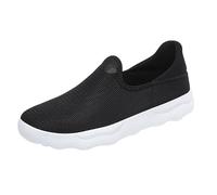 biJerou Zapatillas de ocio para hombre de lona en colores lisos y sin cordones. Zapatillas ligeras para mayor comodidad y estilo, transpirables y flexibles, ideales para el día a día y looks casuales,
