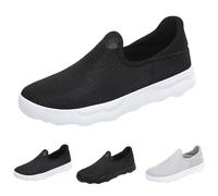 biJerou Zapatillas de ocio para hombre de lona en colores lisos y sin cordones. Zapatillas ligeras para mayor comodidad y estilo, transpirables y flexibles, ideales para el día a día y looks casuales,