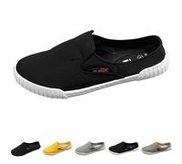 biJerou Zapatos de jardín para hombre 43 resistentes al agua, zapatos de lona con plataforma y zapatillas deportivas para hombre, zapatos deportivos de suela blanca, zapatillas de cuero blanco