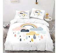 BIJOOT Funda Edredon 200X200 200X200 Cm Microfibra Suave Funda De Edredón Arcoiris Impresión 3D Funda Nordica 135 con 2 Fundas De Almohada De 40X75Cm