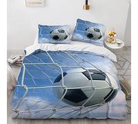 BIJOOT Funda Nordica 135X200 con 2 Fundas De Almohada De 40X75Cm Microfibra Suave Edredon Funda Futbol 135X200 Cm Fundas Nordicas Cama 90 Impresión 3D