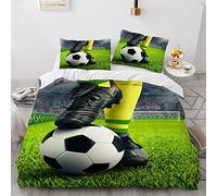 BIJOOT Impresión 3D Funda Nordica Cama 90 Infantil Niña 135 X 200 Cm Fundas Nordicas 200X135 Microfibra Suave Futbol Funda De Edredón con 2 Fundas De Almohada De 40X75Cm