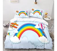 BIJOOT Impresión 3D Fundas Nordicas para Cama De 150 220X240 Cm Funda Nordica 240X220 Microfibra Suave Arcoiris Funda Edredon con 2 Fundas De Almohada De 40X75Cm