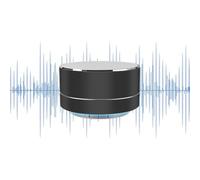 Bijoux - Altavoz Bluetooth con radio FM, LED, altavoz portátil, función manos libres, micrófono y ranura para tarjeta micro SD, caja de audio compacta, cable USB, color negro