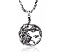 Bijoux de Ja Mitología griega egipcia Medusa Gorgona serpiente colgante cadena collar joyería, Zinc, No es una piedra preciosa