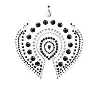 Bijoux Indiscrets Flamboyant Negro Y Plata - Joyería Íntima Brillante Para Potenciar Tu Sensualidad