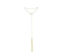 BIJOUX Magnifique Collar Metálico - Diseño Elegante Con Flecos Dorados Para Looks Sofisticados