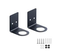 BiJun Dispensador Jabon Baño Pared, Soporte Dispensador Botellas Jabón Dispensador Jabon Baño Pared Soporte Bomba Montado en la Pared Colgar Tarros Champú Negro