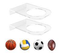 BiJun Soporte de Pared para Balones, Exhibición Soporte Balones Pared, Soporte de Bola Montado Estante de Almacenamiento, Soporte de Balones con Tornillos de Baloncesto Fútbol Voleibol