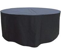 Bikain BI006PR-Funda Premium para Mesa Redonda y sillas Impermeable y Extremadamente Resistente, 89x188m, Negro