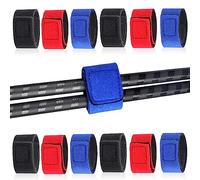 Bikasun 12 Uds 3 Colores Caña de Pescar Correa Ajustable Corbata Correa Elástica Caña de Pescar Corbatas para Cañas de Pescar Fijas Gear Strap de Pescar Marina, Caña de Alimentación