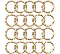 Bikasun 20 Unidades de mosquetones Redondos, Hebilla de Llavero, para Manualidades, Accesorios de Bolsillo, llaveros, Manualidades, 28 mm, Oro