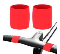 Bike Bar Tape Fixing Ring - Road Bike Handle Grip Wrap | 2 Piezas Anti Slip Elastic Fasten Loop, Stretchable Silicone Handlebar End Band, Cycling Tape Retainer For Urban Commuting, Touring, Mountain