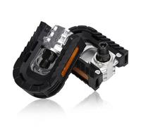 Bike Bearing Pedal, 1 Pair Foldable Aluminum Alloy Bike Pedals Lightweight Platform Pedals Replacement for Road Mountain Bikes