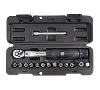 BIKE BROZ Juego de llaves dinamométricas de 1/4" y llaves de vaso, 15 piezas con 2-24 Nm para bicicleta, moto y demás | Llave de par de torsión pequeña | Tim Torque Pro Tool Set by