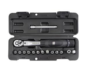 BIKE BROZ Juego de llaves dinamométricas de 1/4" y llaves de vaso, 15 piezas con 4-24 Nm para bicicleta, moto y demás | Llave de par de torsión pequeña | Tim Torque Pro Tool Set by 70005