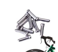 Bike Cable End Caps Set - Aluminum Alloy Crimps, Shifter Wire Protector | Precision Stamping Anodized Color Coating Cap | Mountain Road City Cycling Gear, Universal Fit Wire Fraying Prevention Plug
