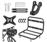 Bike Cargo Rack Quick Release Aluminio Alloy Front Fork Carrier Stand 15KG | Aluminio alloy front fork rack con capacidad de carga de 15 kg. Quick release mechanism for secure, easy mounting on mountain