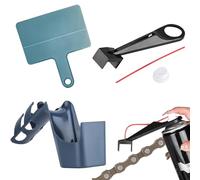 Bike Chain Cleaner Tool, 4 Piece Set Portable Oil Sprayer, Cycling Cleaning Accessories, Powersports Parts Oiling Diverter, Bike Cleaning Chainsaw Kit for Daily Care