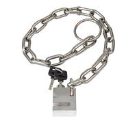 Bike Chain Lock, Keyed Security Lock, Heavy Duty Padlock, Flexible Steel Cable Anti Theft Design for Bicycle Motorcycle Scooter Doors Garage Warehouse Fence Grill Garden Patio Outdoor 80cm