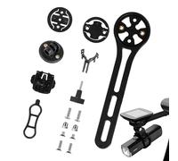 Bike Computer Mount, Handlebar GPS Fixer, Cycling Speedometer Holder with Anti-Slip Grip, Aluminum Alloy Lightweight Design Black Adjustable Bracket for Road Mountain Outdoor 14.2x3x0.6cm Black White