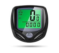 Bike Computer Odometer, Wireless Waterproof Multi-Functional Cycling Speedometer with LCD Backlight, Cable Tie and Battery for Mountain Road Touring F