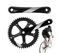 Bike Crank, parte de ciclismo de alto rendimiento, juego profesional de aleación de aluminio, componente de pedal, ideal para carretera, carreras, ciudad, commuting, diario, trail, riding, plateado