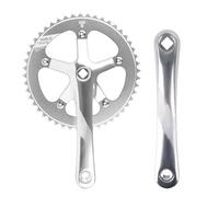 Bike Crank Set, High Performance Cycling Component, 5.12 Inches Professional Aluminum Alloy Crankset, Sturdy Pedal Drive Part for Road Racing, City Commuting, Daily Trail Riding