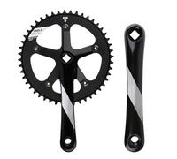 Bike Crank Set, High Performance Cycling Component, 5.12 Inches Professional Aluminum Alloy Crankset, Sturdy Pedal Drive Part for Road Racing, City Commuting, Daily Trail Riding