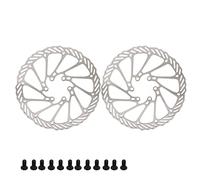 Bike Disc Brake Rotors Lightweight Fast Heat Dissipation Steel High Hardness Mountain Bike Disc Brakes for Road Bikes and Mountain Bikes 2 Pcs Set with 12 Screws (160mm)